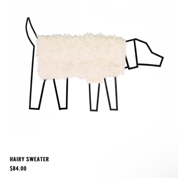 Anthropologie Other - Ware of the Dog Small Hairy Hand Knit Dog Sweater NWT